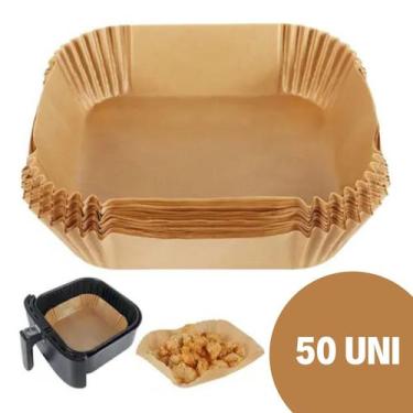 Imagem de Forro Antiaderente Forma de Papel Descartável Para Air fryer Fritadeir