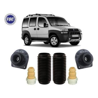 Imagem de Par Kit Coxim Batente Amortecedor Dianteiro Fiat Doblo 2010 2011 2012 