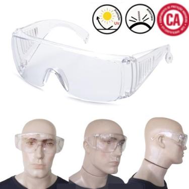 Imagem de Oculos Epi Segurança Uv Ca Sobrepor Incolor Proteçao Anti Risco Fronta