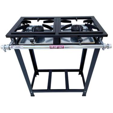 Imagem de Fogão Industrial de Piso 2 Bocas Alta Pressão 30x30cm Itafaz - Itabrás