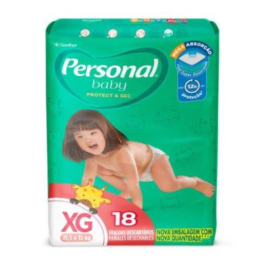 Imagem de Fralda Personal Baby Protect & Sec Tamanho XG com 18 Fraldas Descartáv