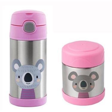 Imagem de Kit Garrafa e Pote Térmico Infantil Clingo Coala