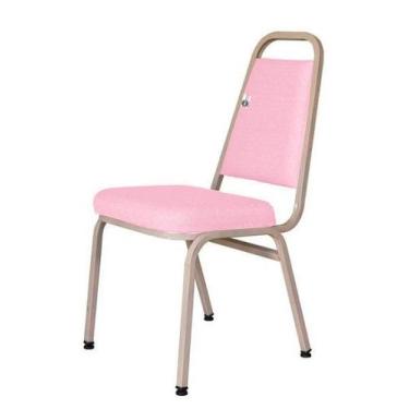 Imagem de Cadeira Empilhável para Hotelaria Linha Hotel Jersey Rosa - Design Off