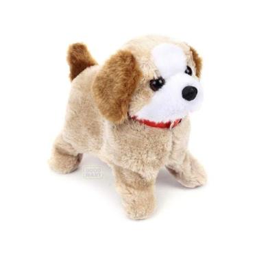 Imagem de Cachorro Cachorrinho Pelúcia Pula Anda Late Brinquedo Pilha - Good M