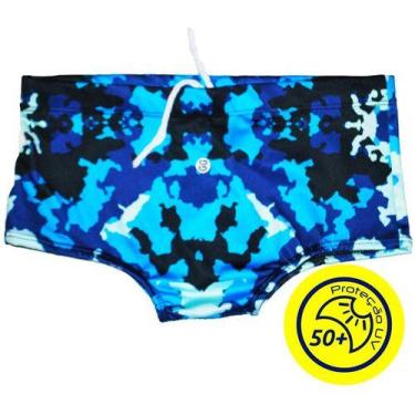 Imagem de Sunga Infantil Menino Militar Ca Praia Verão Piscina Prot Uv - ANJO DA