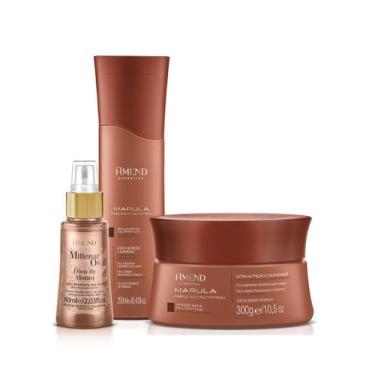 Imagem de Amend Expertise Marula Fabulous Sh 250ml + Masc 300ml + Millenar Oil M