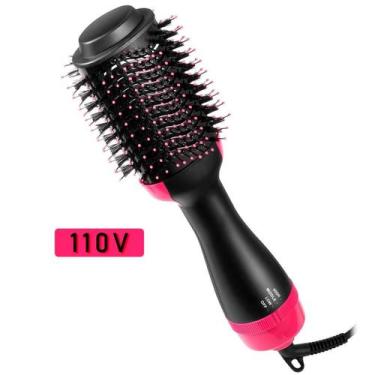 Imagem de Escova De Cabelo Alisadora Elétrica Rosa E Preto - LAURUS
