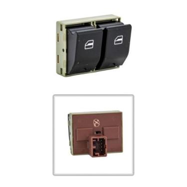 Imagem de Botão do Vidro Elétrico Duplo Crossfox Fox Gol Parati Polo Saveiro Spa