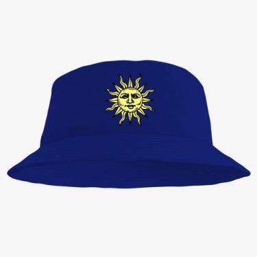 Imagem de Bone Chapéu Bucket Hat Estampado Sol - MP Moda Masculina, Único, Azul