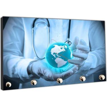 Imagem de Porta Chaves Medicina Consultórios Médicos Salas Organizador Chaveiro 