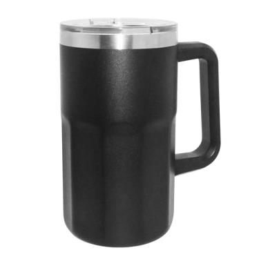 Imagem de Oggi Caneca de cerveja isolada com alça - Caneca de cerveja grande ideal, copo de bebida isolado, canecas de cerveja, copos de cerveja, canecas com alças, caneca grande, caneca Oktoberfest - 765 g