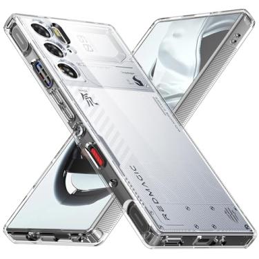 Imagem de Foluu Capa de ajuste fino para ZTE Nubia Red Magic 9 Pro, traseira rígida fosca translúcida em policarbonato e capa protetora à prova de choque de TPU macio