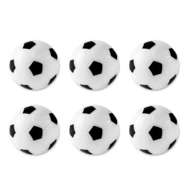 Imagem de Mini bolas de futebol de mesa substituições de bolas de futebol preto e branco (pacote com 6)