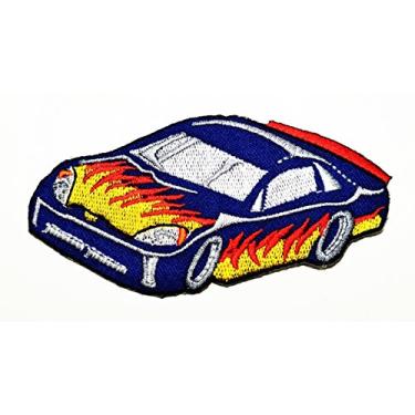 Imagem de HHO Patch de corrida de carro infantil bordado faça você mesmo adesivos fofos aplique costurar ferro em crianças patch de artesanato para bolsas, jaquetas, jeans, roupas
