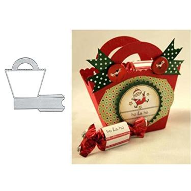 Imagem de Caixa de presente portátil, recortes de metal, caixa de doces para presente de Dia dos Namorados, Natal, cartão de casamento, estêncil, faça você mesmo, álbum de fotos, álbum de fotos, papel em relevo