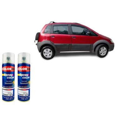 Imagem de Spray automotivo vermelho barroco fiat + verniz spray 300ml - Sherwin 