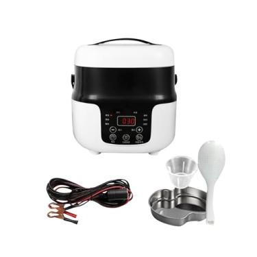 Imagem de Fenteer Veículo 2L Mini Travel Rice Cooker 12V 24V para Sopa Mingau Refeição Aquecedor