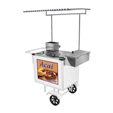 Imagem de Carrinho de Açaí com Toldo e Rodas Maciças Cefaz