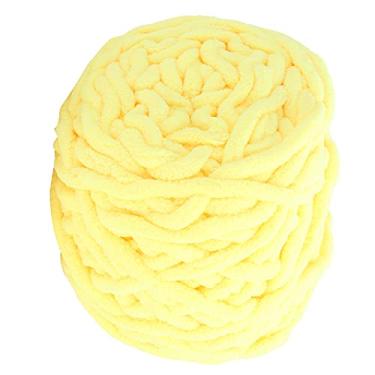 Imagem de Lã Grossa, Novelo de Fio de Poliéster de 12 Cores para Lenços, Xales, chapéus. Sensação de Toque Suave, Durável e confortável. Armazenamento Conveniente, Lavável à mão. Peso