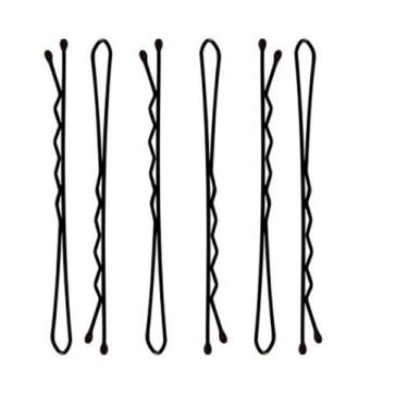 Imagem de Kit com 36 Grampos de cabelo clássico Prendedor Preto 5cm - Blook