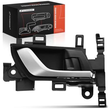 Imagem de A-Premium Maçaneta interna do lado do passageiro dianteiro direito compatível com Honda Accord 2018 2019 2020 Sedan, caixa preta com alavanca prateada, substituição # 72120-TVA-A11ZA, 72120TVAA11ZA