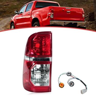 Imagem de JESYMBX Luz traseira com arnês sem lâmpada para Toyota Hilux 2005-2015 Lâmpada de freio lanterna traseira esquerda