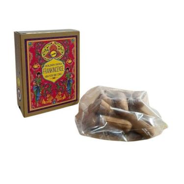 Imagem de Incenso Cascata Indiano Golden Frankincense Cx com 10 Cones - Lua Míst