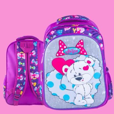 Imagem de Mochila Infantil Escolar Bolsa Menina Infantil Impermeável - OKI-NI, M