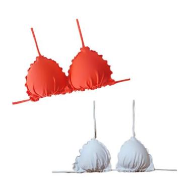 Imagem de Kit com 2 biquíni frufru com bojo parte de cima top - DE UMA MARIA PAR