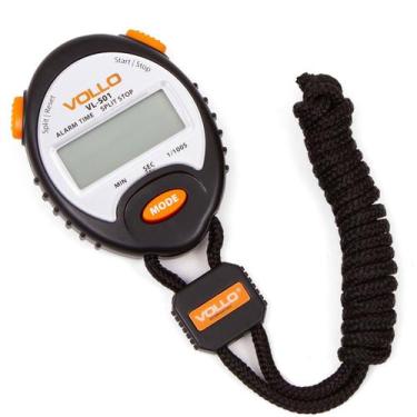 Imagem de CRONOMETRO VOLLO SPORTS STOPWATCH - unissex - preto e laranja, Pto, Lr