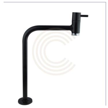 Imagem de Torneira Banheiro Preta Lavatório Lavabo Pia Cuba Link Alta 90 Metal B