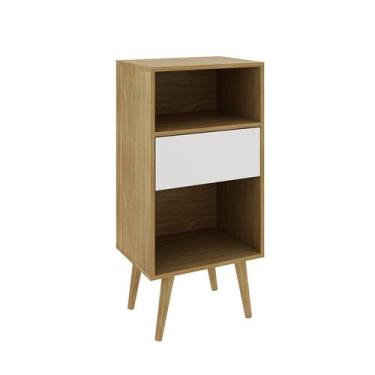 Imagem de Estante Organizadora 78x159x31,5 cm Natural/Off White - Tecnomobili