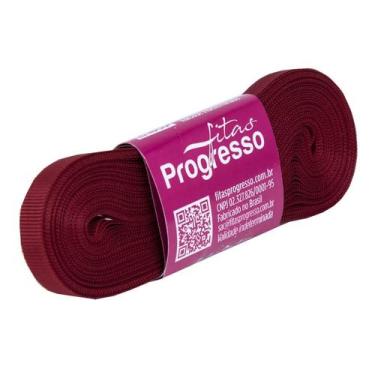 Imagem de Fita Gorgurão Progresso 7mm nº1 - 10m Cor 389 Vinho - 01 unidade - Fit