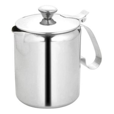 Imagem de Bule Leiteira Leite Café Aço Inoxidável 750ml Com Tampa  - Kadê