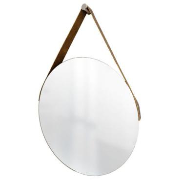 Imagem de Espelho Decorativo Vintage Alça material sintético Rajada 40 cm Redond