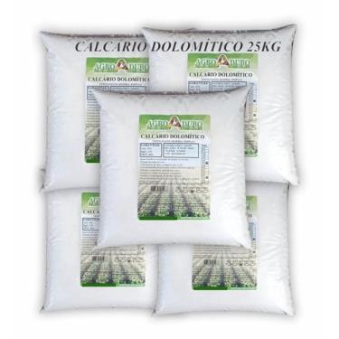 Imagem de Fertilizante Calcario Dolomitico Pacote 25Kg Prt 86% Adubo - AGROADUBO