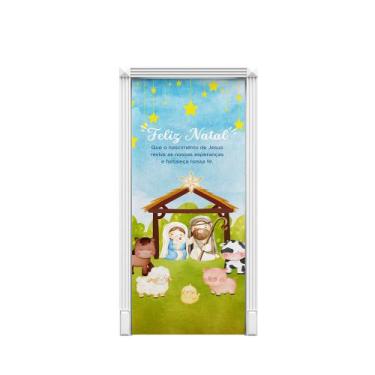 Imagem de Capa Porta Para Decoração de Natal Festa Tecido 0,87x2,23 Md2 - Fantas