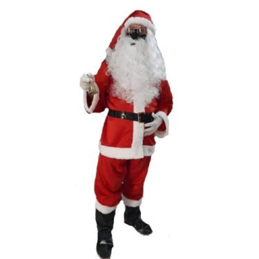 Imagem de Roupa papai noel luxo kit completo 9 itens - Jade Fashion