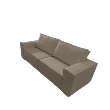 Imagem de Sofá Santiago 2 Lugares Marrom Café - Meu Estofado