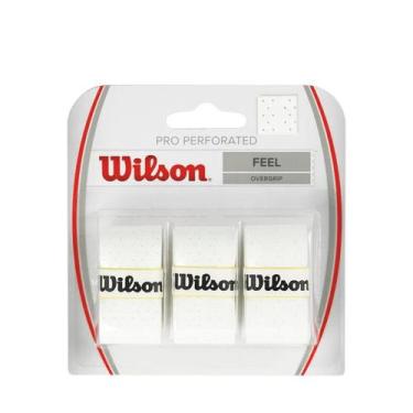 Imagem de Overgrip Wilson Pro Perforated Feel Branco - 3 Unidades