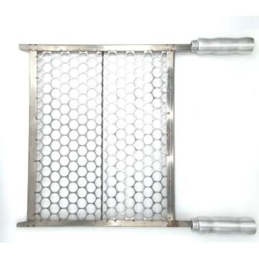 Imagem de Grelha em tela Moeda Inox Para Churrasqueira de alvenaria e premoldada