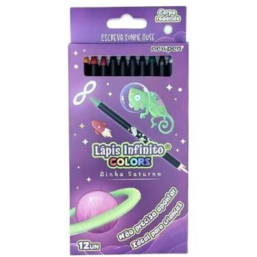 Imagem de Lápis de Cor Redondo Infinito Saturno 12 Cores Newpen