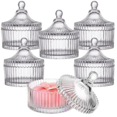 Imagem de Bomboniere Potiche De Vidro 9cm Multiuso Baleiro 6 peças - Lyor