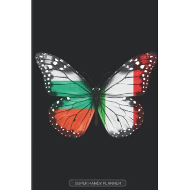 Imagem de Planner: Bulgaria Italy Butterfly Combined Flag For Bulgarian Italian