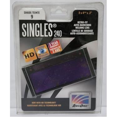 Imagem de ArcOne S240-9 Filtro horizontal único de escurecimento automático para soldagem, 2 x 4, sombra 9