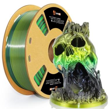 Imagem de LOVOON Filamento Pla 1,75 Mm Filamento para Impressora 3D 1Kg, Filamento Gradiente Preto-Verde com Mudança de Cor Pla, Filamento de Impressão 3D para Impressora 3D Caneta 3D, Precisão Dimensional +/-