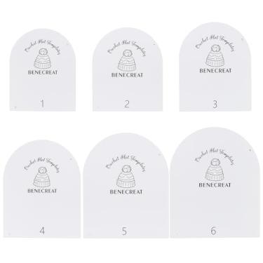 Imagem de BENECREAT 6 tamanhos grandes de modelos de crochê para crochê, molde de fabricação de touca de crochê de acrílico em arco, modelo de estofamento de chapéu de inverno e artesanato para confecção de