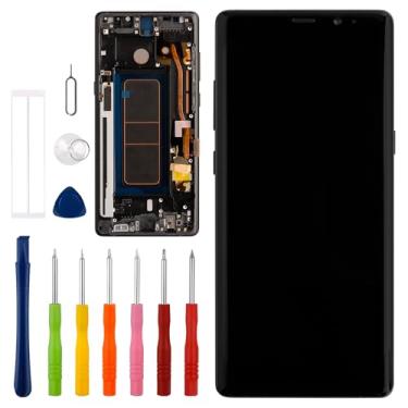 Imagem de [Versão dos EUA] [com moldura] Conjunto de digitalizador de tela sensível ao toque LCD Vvsialeek para Sa-msung Galaxy Note8 [6,3 polegadas] SM-N950F, SM-N950U, SM-N9500 com kit de ferramentas de