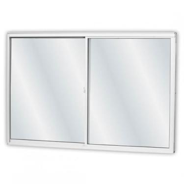 Imagem de Janela de Alumínio de Correr 120x120cm 2 Folhas com Vidro Mini Boreal Linha Soft Mgm Branco