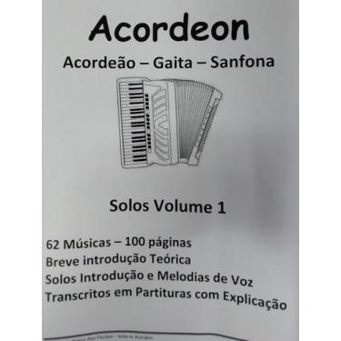 Imagem de Caderno Solos Acordeão  Acordeon  Gaita Volume 1 - Academia de Música